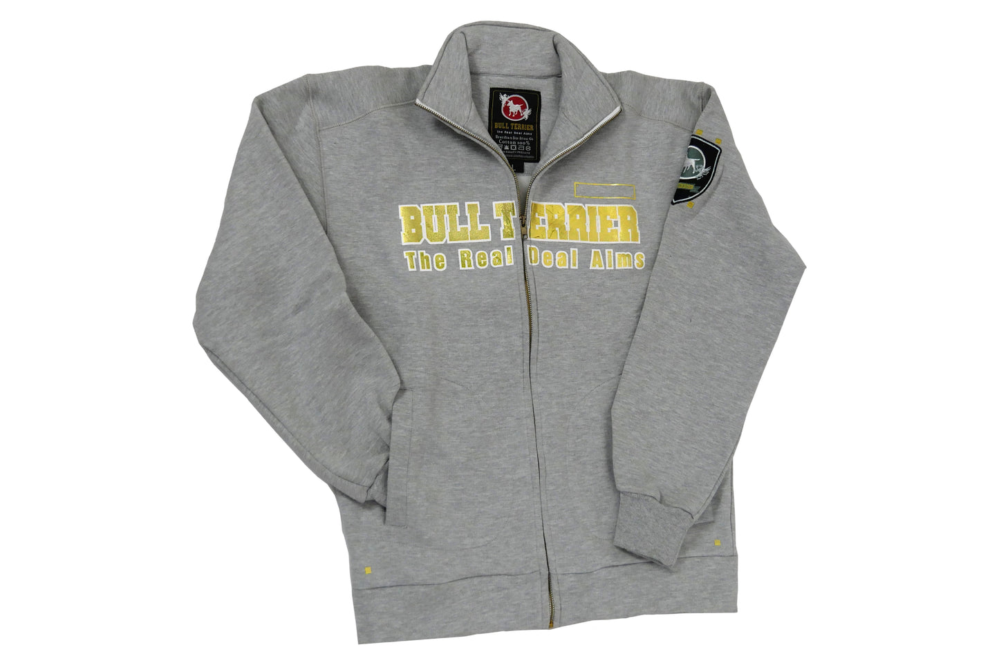 HOODED ZIPPED JACKET PANEL GOLD BULLTERRIER